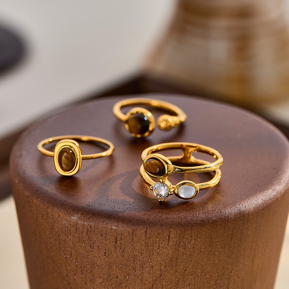 Stainless Steel CZ Vintage Ring Wholesale product image