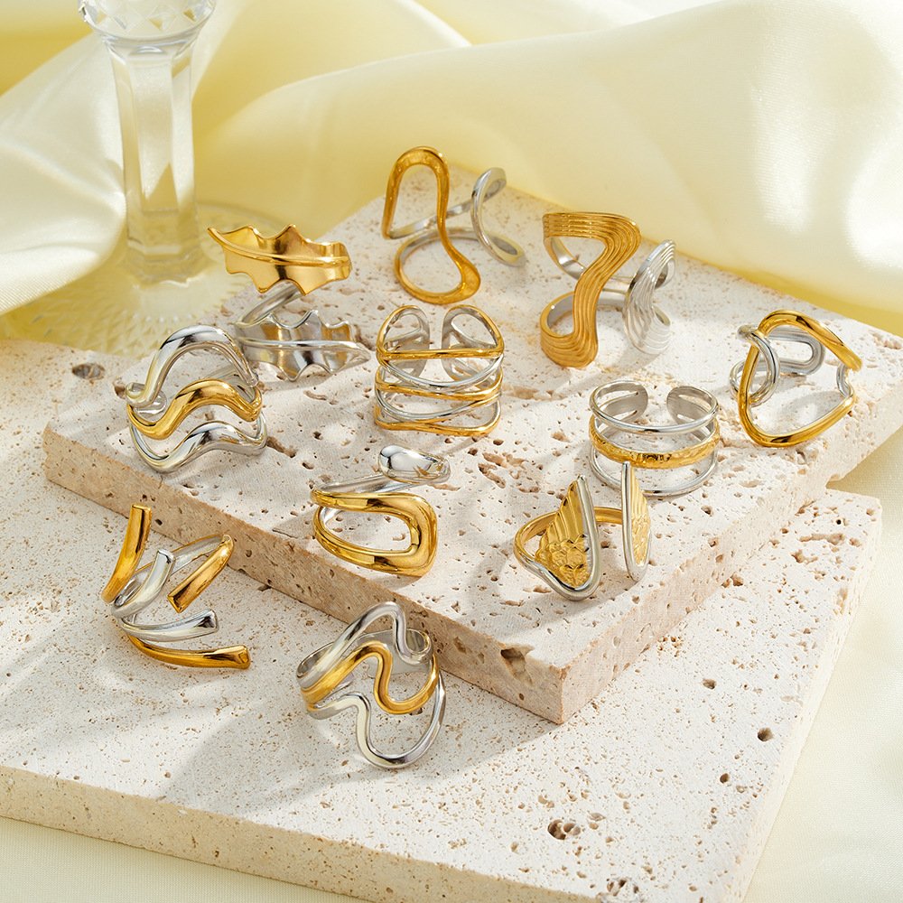 Stainless Steel Geometric Irregular Ring Wholesale product image