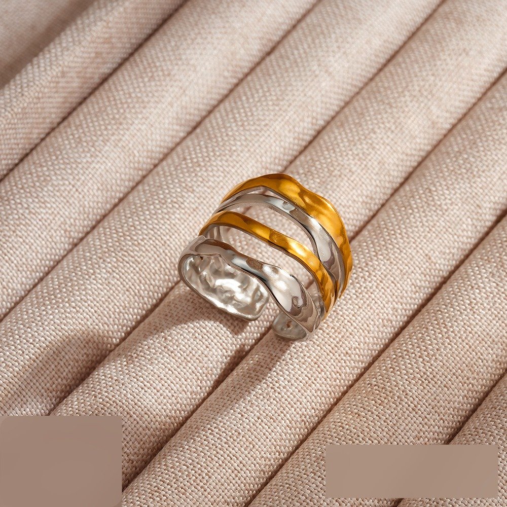 Stainless Steel Geometric Minimalist Open Ring Wholesale product image