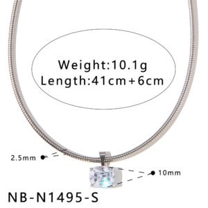 Stainless Steel CZ Minimalist Necklace Style DM5030061 Wholesale product image