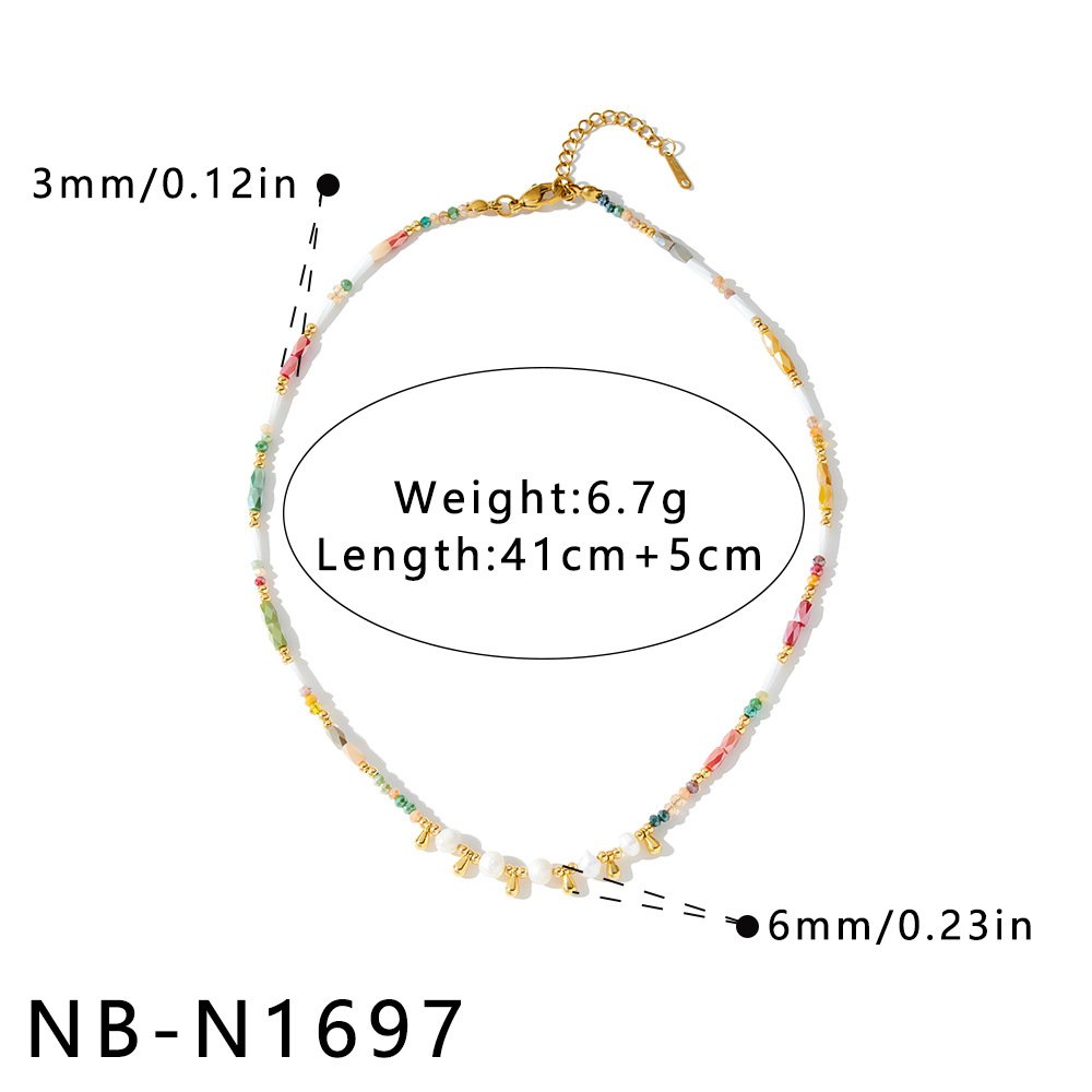 Stainless Steel Pearl Necklace Style DM5030275 Wholesale product image