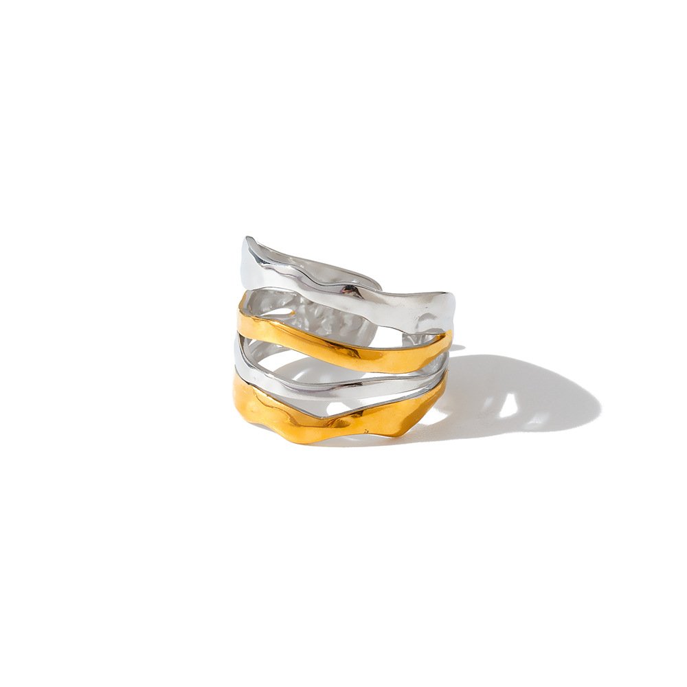 Stainless Steel Geometric Minimalist Open Ring Wholesale product image