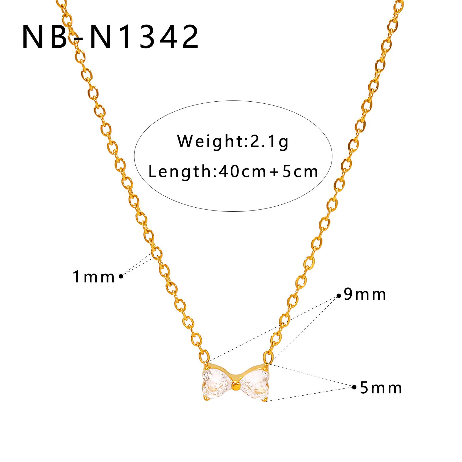 CZ Heart Geometric Minimalist Jewelry Necklace Wholesale product image