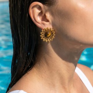 Stainless Steel Flower Vintage Earrings Wholesale product image