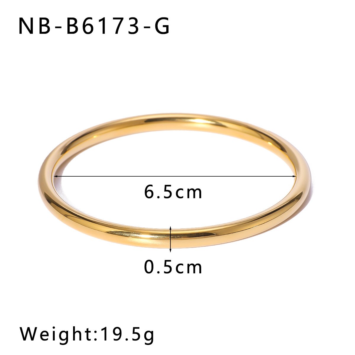 Stainless Steel Heart Minimalist Bangle Wholesale product image