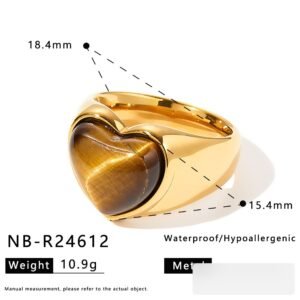 Stainless Steel Heart Vintage Ring Wholesale product image