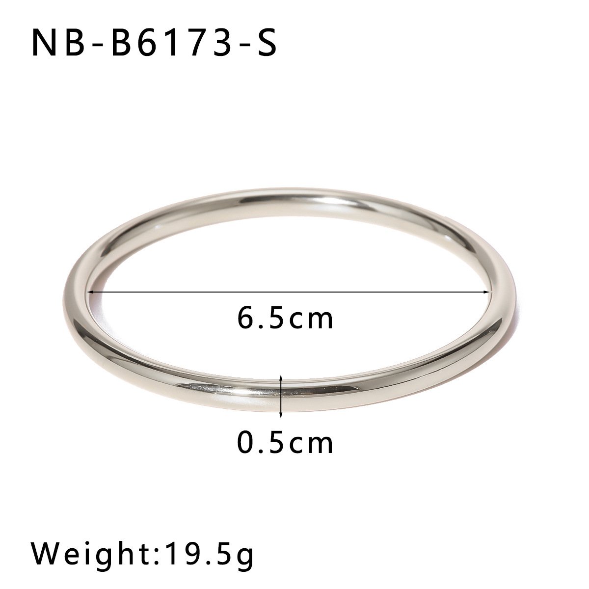 Stainless Steel Heart Minimalist Bangle Wholesale product image