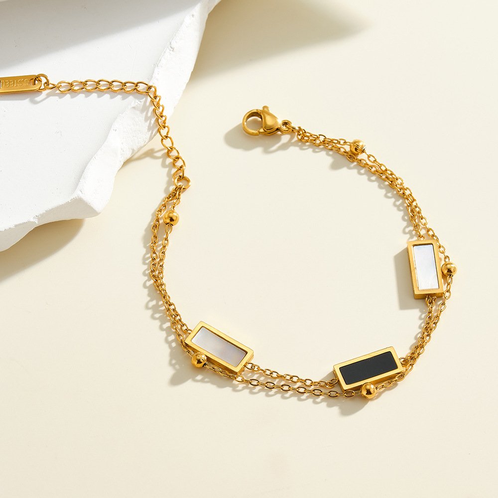 Stainless Steel White Shell Minimalist Bracelet Wholesale product image