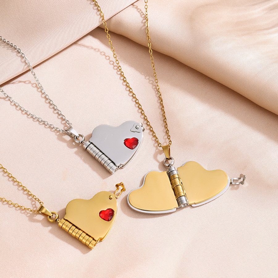 Stainless Steel CZ Heart Pendant Wholesale product image