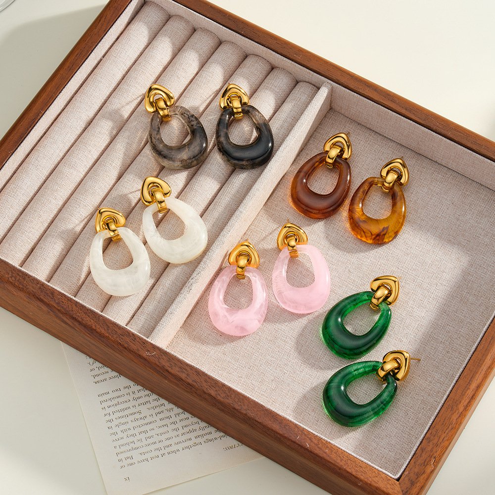 Stainless Steel Geometric Irregular Minimalist Earrings Wholesale product image