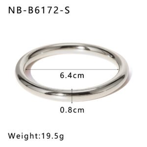 Stainless Steel Heart Minimalist Bangle Wholesale product image