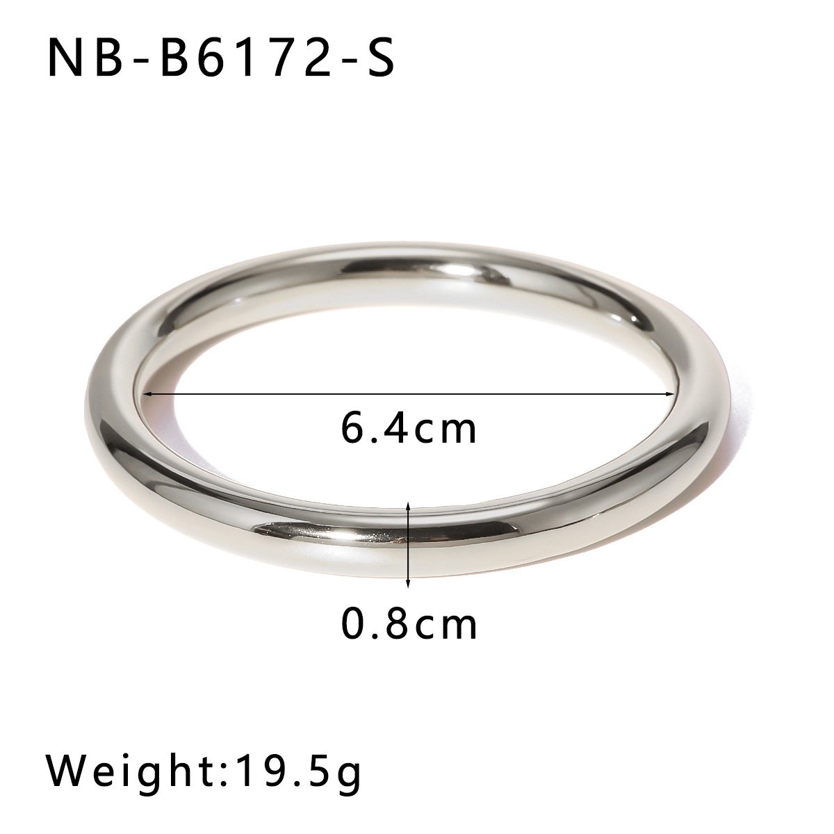 Stainless Steel Heart Minimalist Bangle Wholesale product image