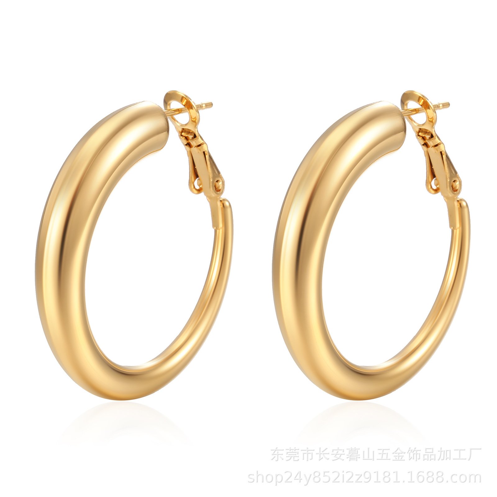 Stainless Steel Heart Bamboo Earrings Wholesale product image
