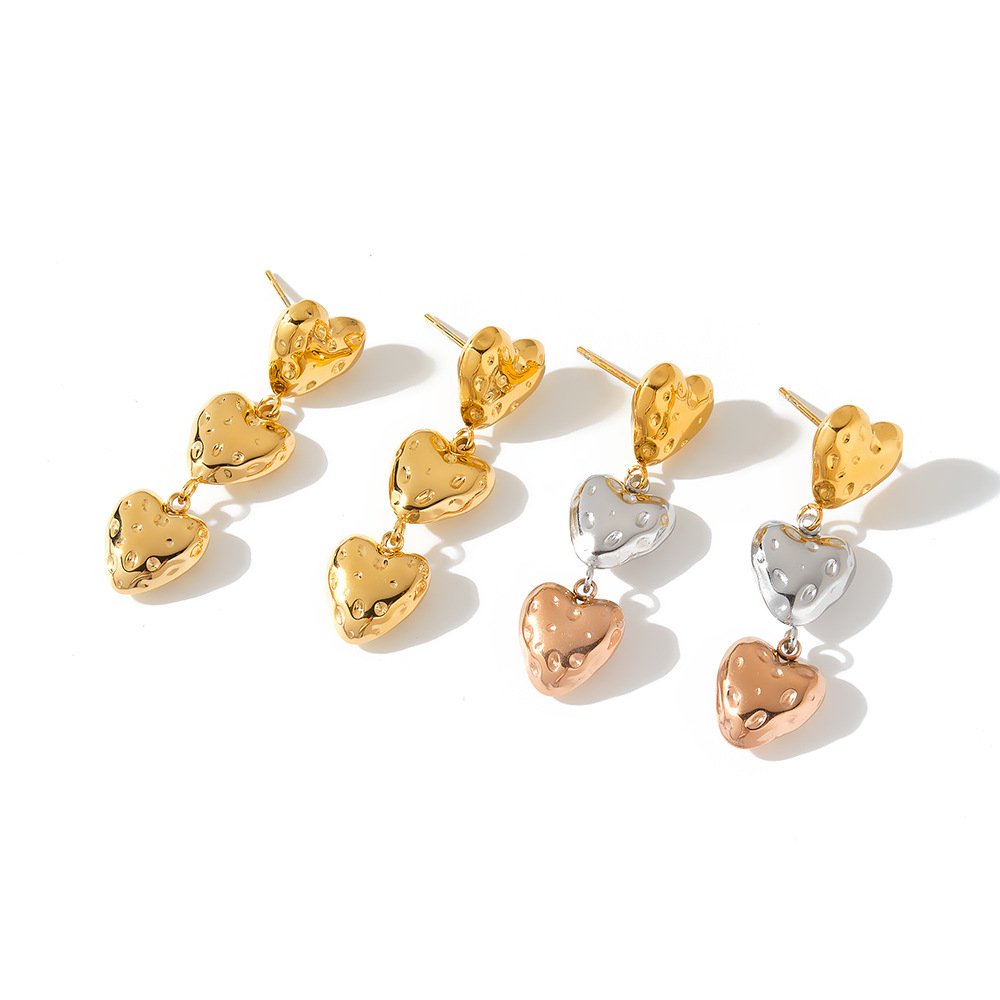 Stainless Steel Heart Minimalist Jewelry Earrings Wholesale product image