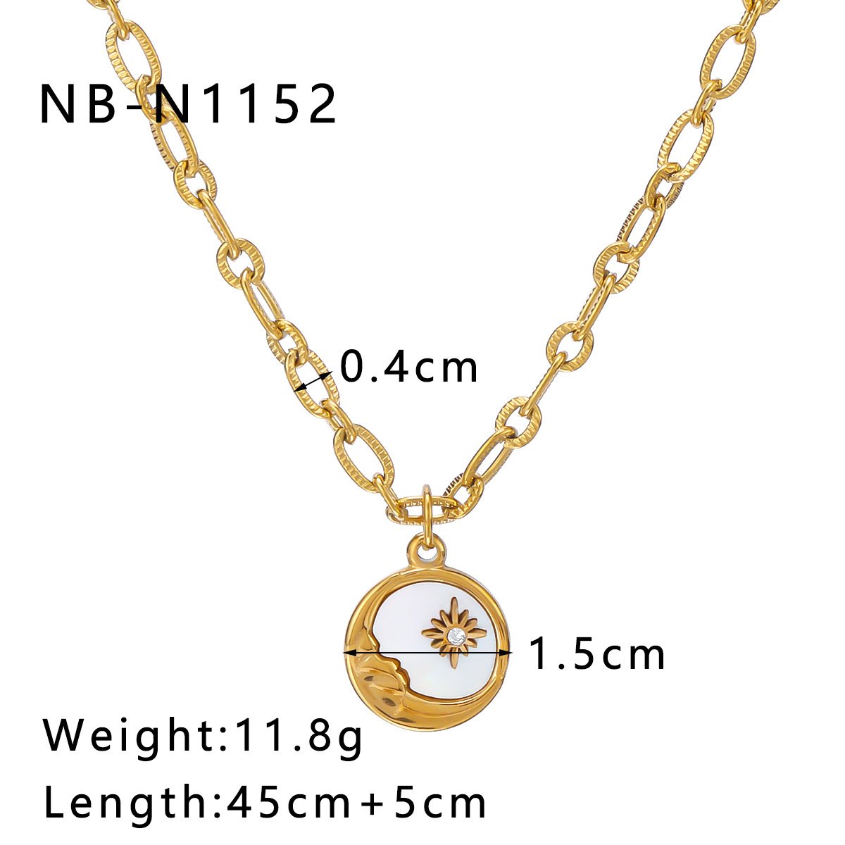 Stainless Steel White Shell Pendant Wholesale product image