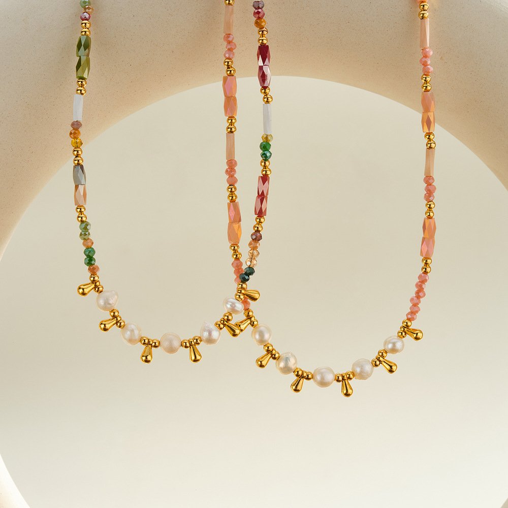 Stainless Steel Pearl Necklace Style DM5030275 Wholesale product image