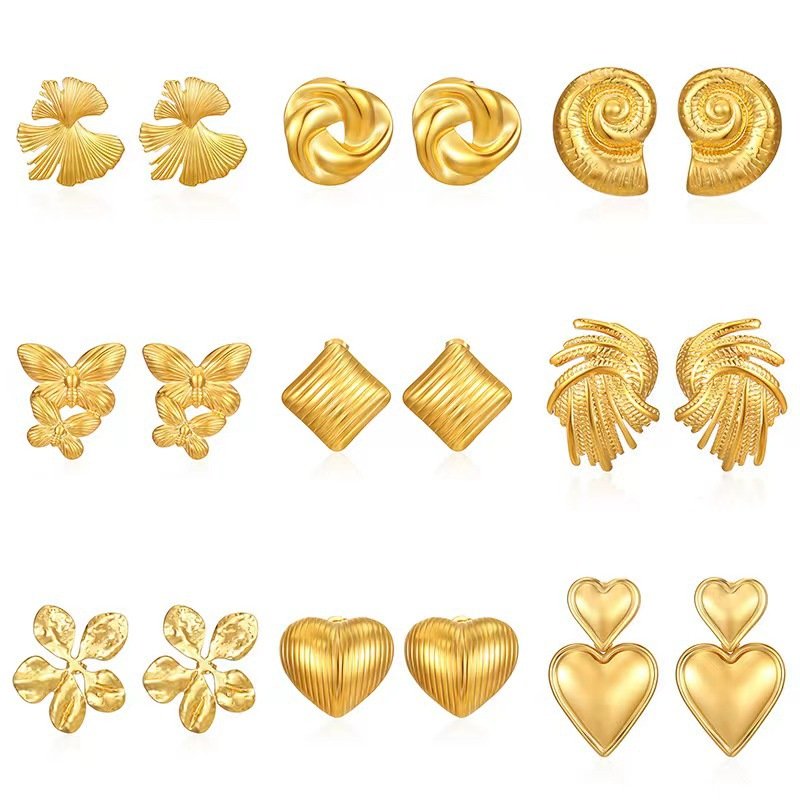 Stainless Steel Heart Earrings Style DMEH0046 Wholesale product image