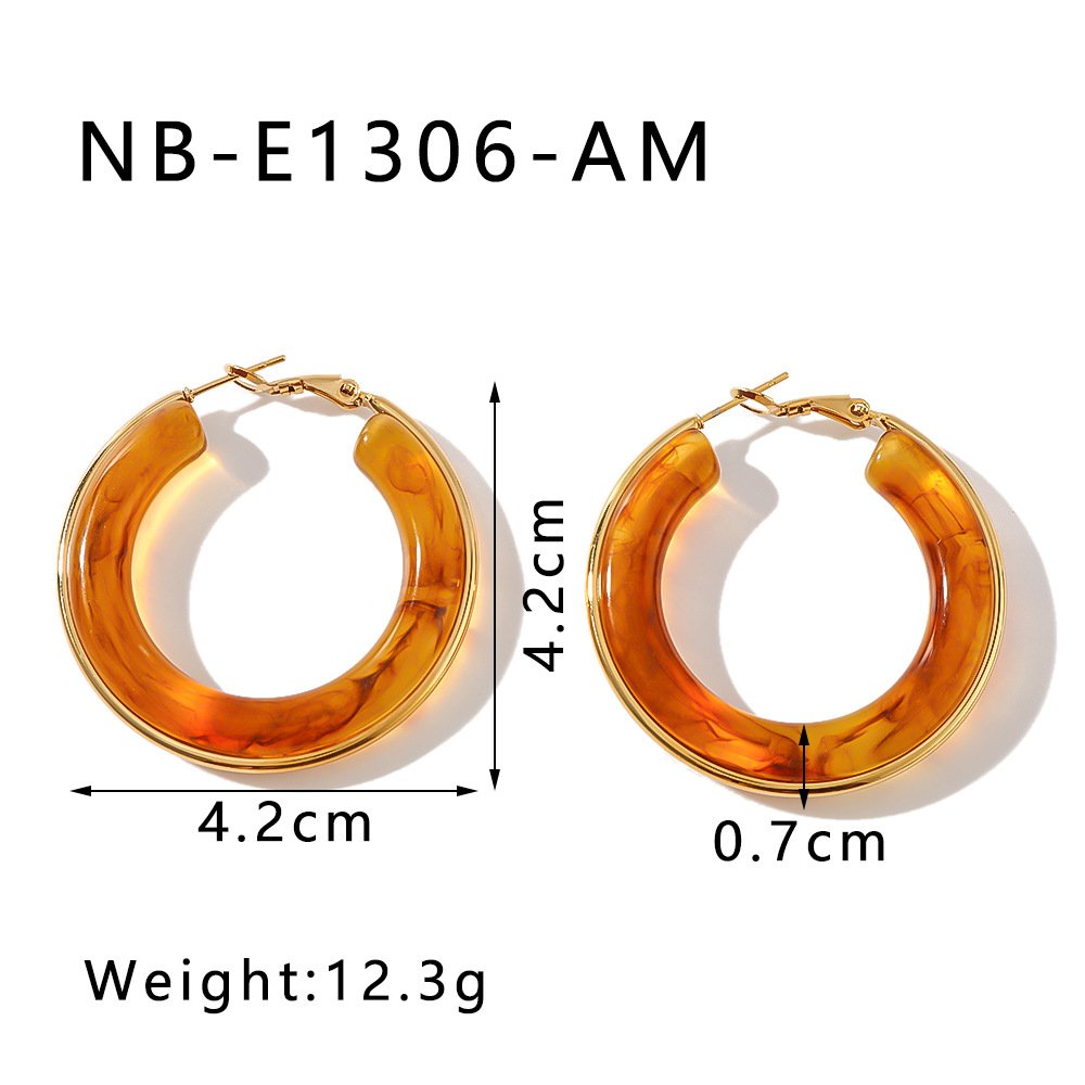 Stainless Steel Hollow Earrings Style DM5030039 Wholesale product image