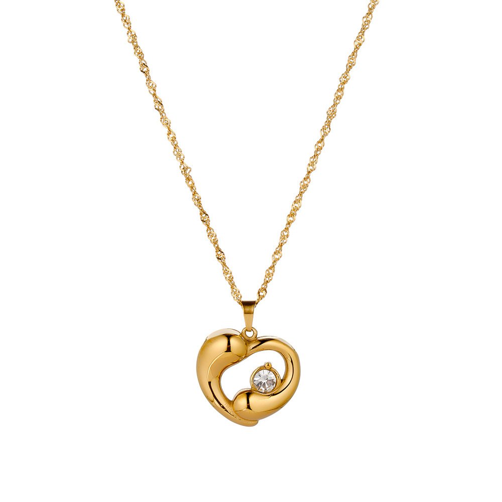 Stainless Steel CZ Heart Jewelry Pendant Wholesale product image