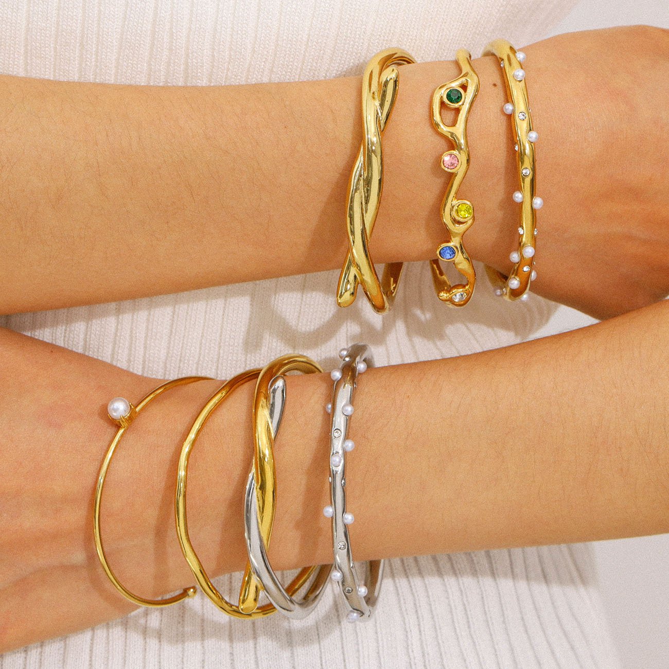 Stainless Steel CZ Minimalist Bangle Style DM5030014 Wholesale product image