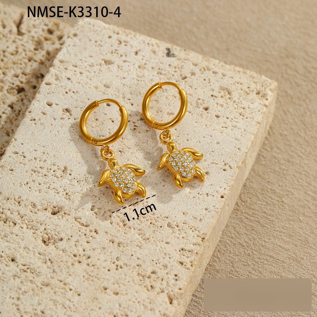 CZ Shell Heart Earrings Wholesale product image