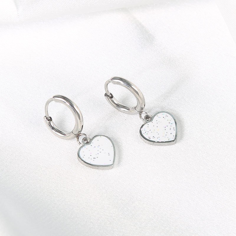 8mm Heart Nail Earrings Wholesale product image