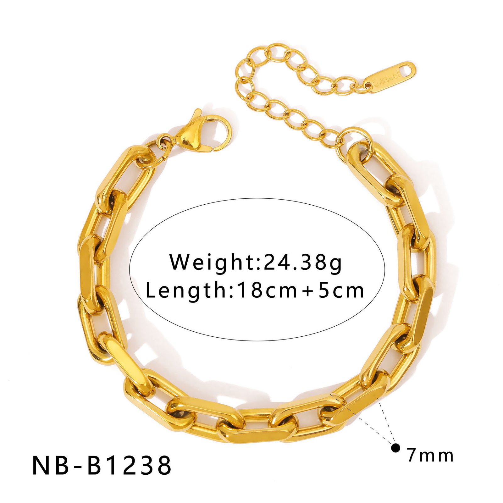 Stainless Steel Flower Snake Bracelet Wholesale product image