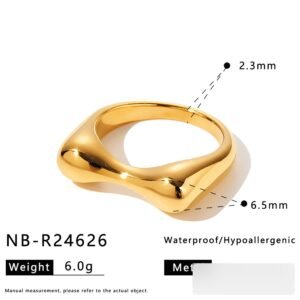 Stainless Steel Flower Minimalist Ring Wholesale product image