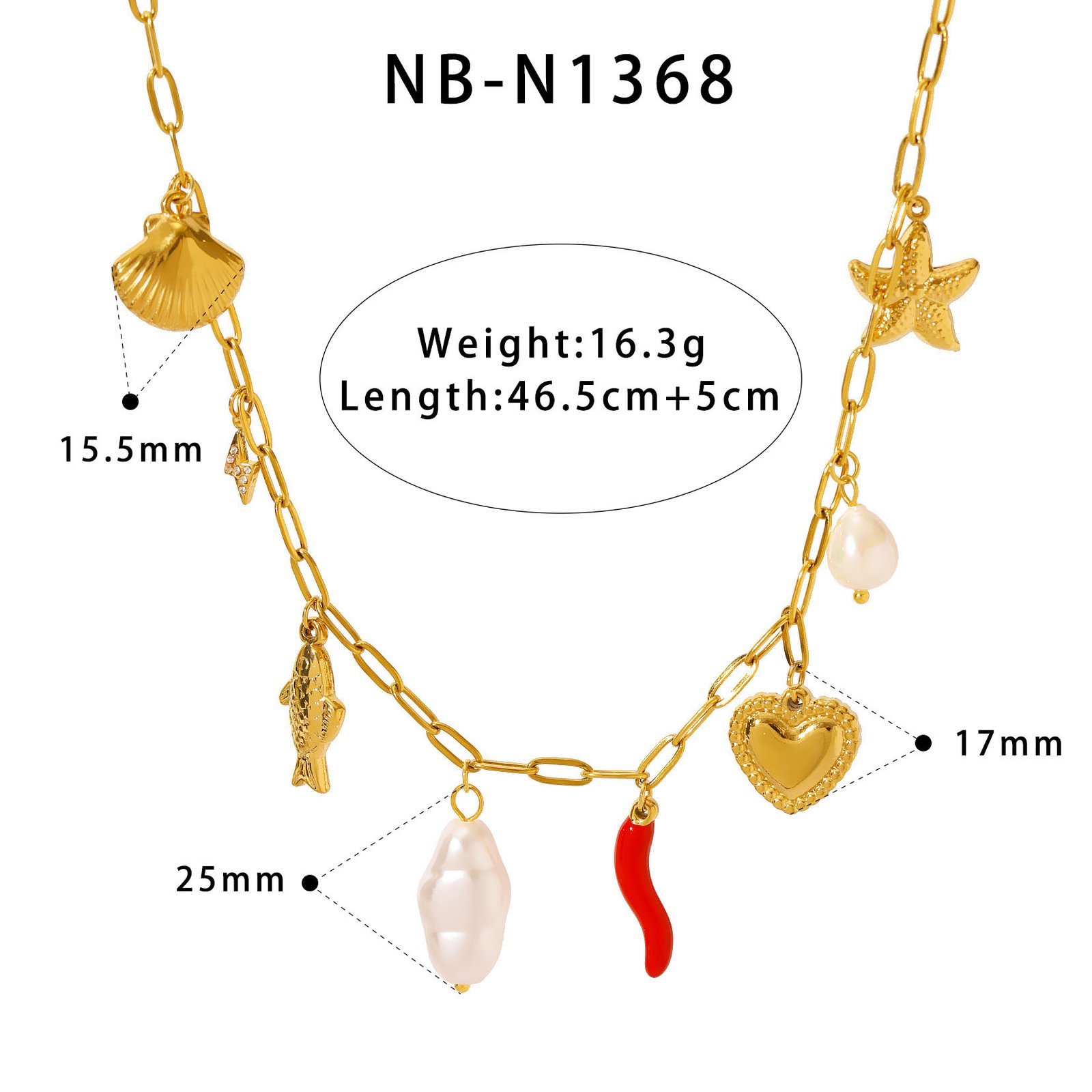 Stainless Steel Shell Heart Jewelry Accessory Bracelet Wholesale product image