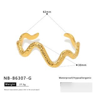 Stainless Steel Pearl CZ Open Bangle Wholesale product image