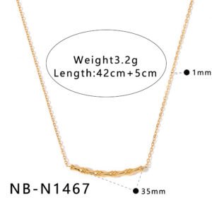 Stainless Steel Heart Geometric Vintage Jewelry Necklace Wholesale product image