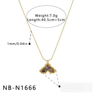 Stainless Steel Shell Butterfly Geometric Minimalist Pendant Wholesale product image