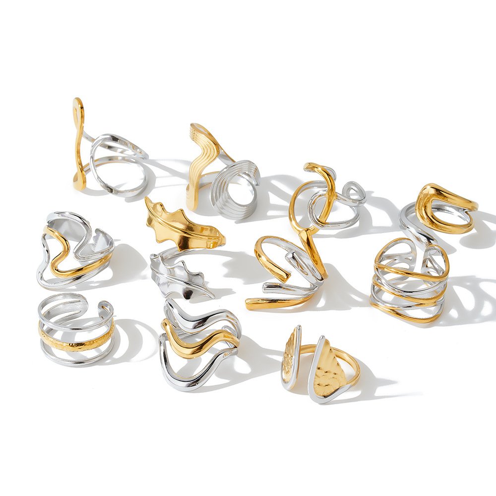 Stainless Steel Geometric Irregular Ring Wholesale product image