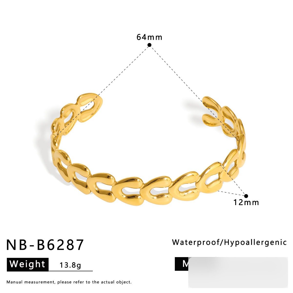 Stainless Steel Flower Geometric Vintage Minimalist Bangle Wholesale product image