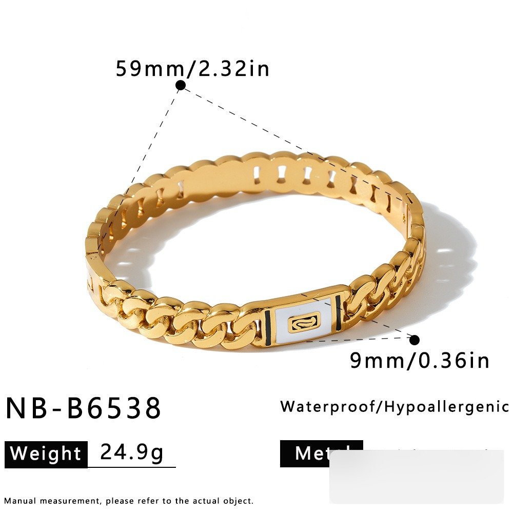 Stainless Steel Vintage Enamel Bangle Wholesale product image