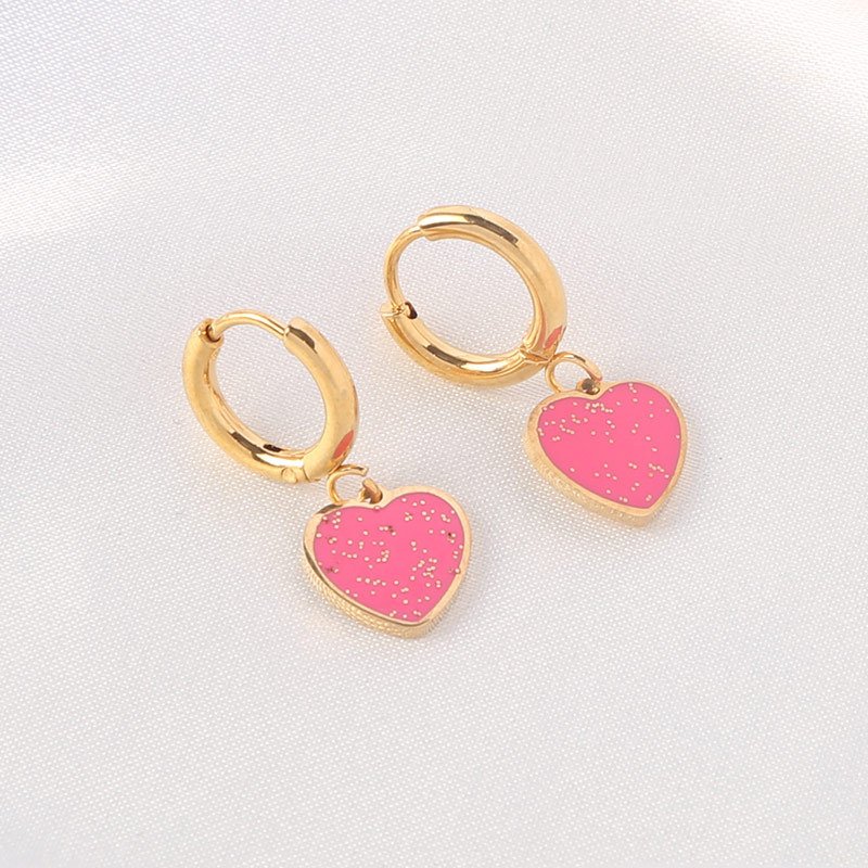 8mm Heart Nail Earrings Wholesale product image