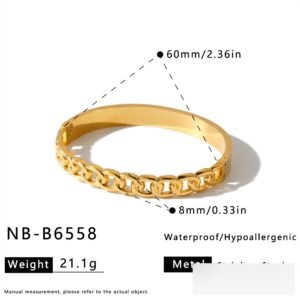 Stainless Steel CZ Geometric Vintage Minimalist Bangle Wholesale product image