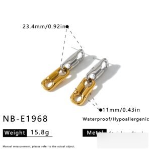 Stainless Steel Geometric Minimalist Earrings Style DM5030045 Wholesale product image