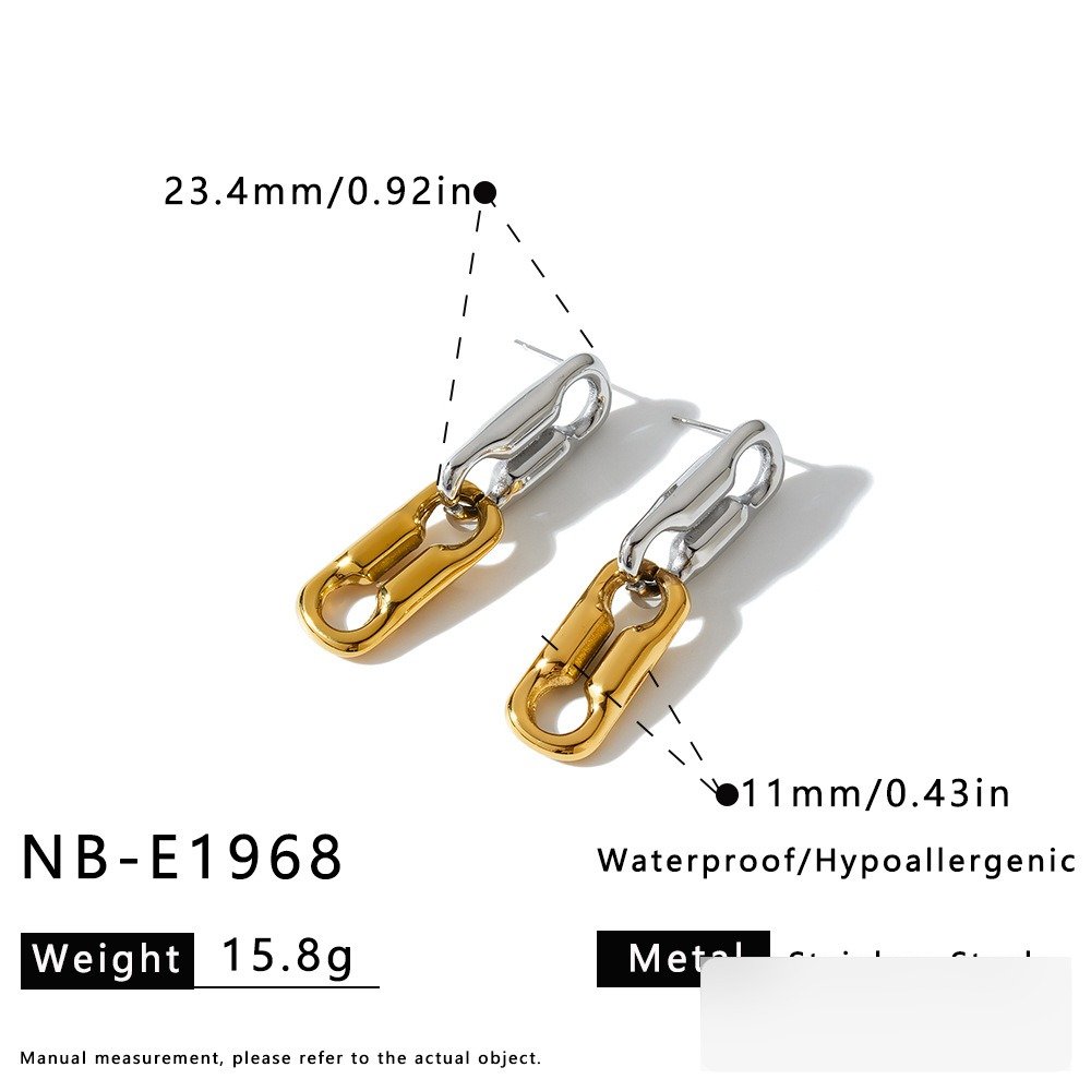 Stainless Steel Geometric Minimalist Earrings Style DM5030045 Wholesale product image