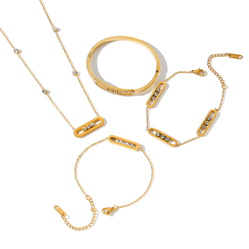 Stainless Steel CZ Geometric Jewelry Necklace Style DM5030257 Wholesale product image