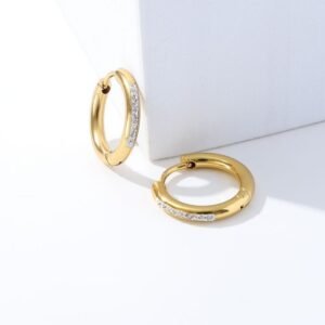 12mm 14mm 8mm 16mm Stainless Steel CZ Earrings Wholesale product image