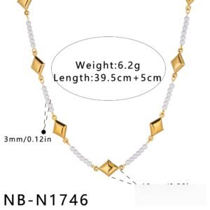 Stainless Steel Pearl Necklace Style DM5030223 Wholesale product image