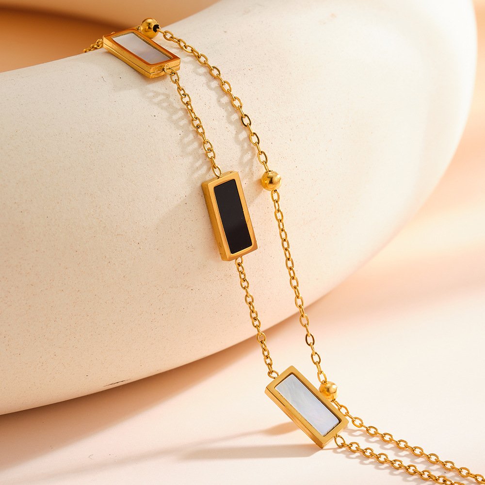 Stainless Steel White Shell Minimalist Bracelet Wholesale product image