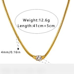 Stainless Steel CZ Minimalist Necklace Style DM5030101 Wholesale product image