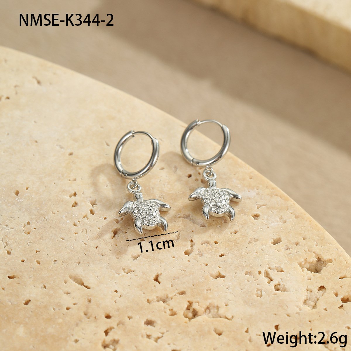 CZ Shell Heart Earrings Wholesale product image