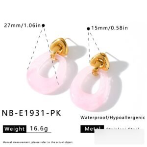 Stainless Steel Geometric Irregular Minimalist Earrings Wholesale product image