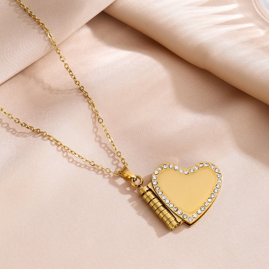 Stainless Steel CZ Heart Pendant Wholesale product image