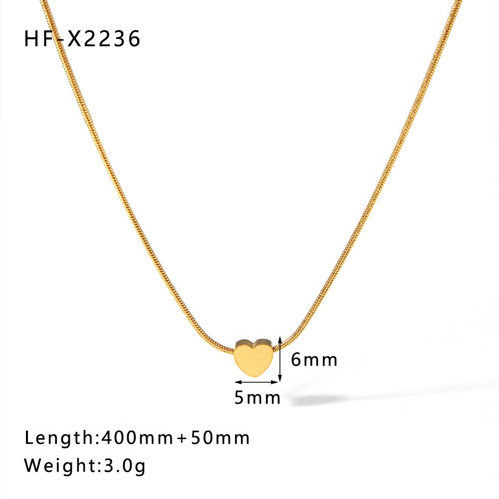 Stainless Steel Pearl Shell Heart Necklace Wholesale product image