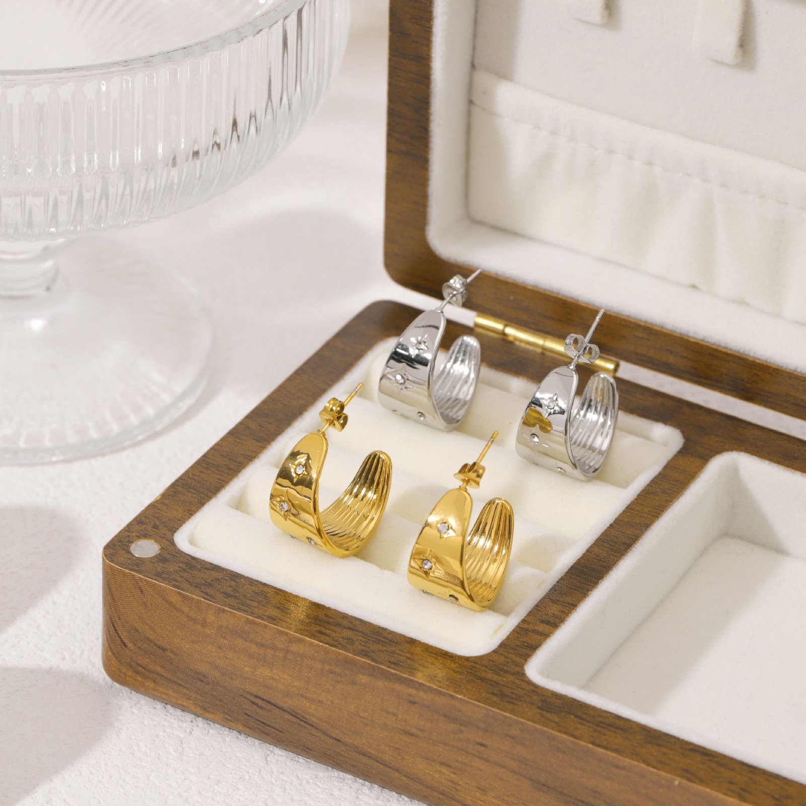 CZ Vintage Minimalist Earrings Wholesale product image