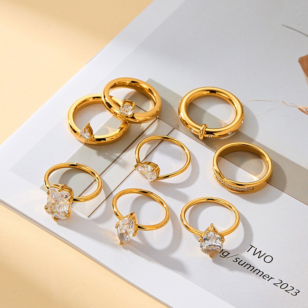 Stainless Steel CZ Ring Style DM5030059 Wholesale product image
